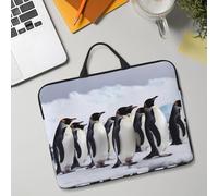 14in Laptop Sleeve Bag, Lightweight Waterproof Laptop Bag Shockproof Soft Carrying Case Antarctica Penguins Tablet Travel Cover with Handle for 13-14 Inch Notebook