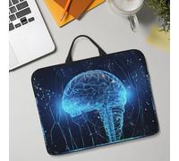 14in Laptop Sleeve Bag, Lightweight Waterproof Laptop Bag Shockproof Soft Carrying Case Artificial Intelligence Brain Tablet Travel Cover with Handle for 13-14 Inch Notebook