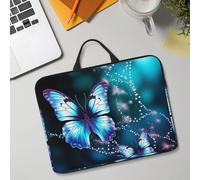 14in Laptop Sleeve Bag, Lightweight Waterproof Laptop Bag Shockproof Soft Carrying Case Beautiful Butterfly1 Tablet Travel Cover with Handle for 13-14 Inch Notebook
