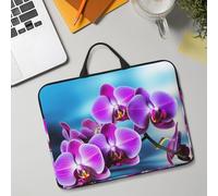14in Laptop Sleeve Bag, Lightweight Waterproof Laptop Bag Shockproof Soft Carrying Case Beautiful Orchid Tablet Travel Cover with Handle for 13-14 Inch Notebook