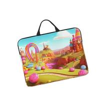 14in Laptop Sleeve Bag, Lightweight Waterproof Laptop Bag Shockproof Soft Carrying Case Candy Beautiful Land Tablet Travel Cover with Handle for 13-14 Inch Notebook