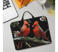 14in Laptop Sleeve Bag, Lightweight Waterproof Laptop Bag Shockproof Soft Carrying Case Cardinals Birds Fauna Wild Tablet Travel Cover with Handle for 13-14 Inch Notebook