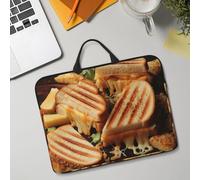 14in Laptop Sleeve Bag, Lightweight Waterproof Laptop Bag Shockproof Soft Carrying Case Cheese Sandwiches Tablet Travel Cover with Handle for 13-14 Inch Notebook