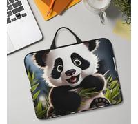 14in Laptop Sleeve Bag, Lightweight Waterproof Laptop Bag Shockproof Soft Carrying Case Cute Animal Panda Tablet Travel Cover with Handle for 13-14 Inch Notebook