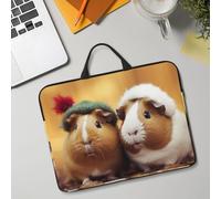 14in Laptop Sleeve Bag, Lightweight Waterproof Laptop Bag Shockproof Soft Carrying Case Cute Guinea Pigs Tablet Travel Cover with Handle for 13-14 Inch Notebook