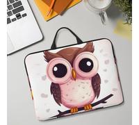 14in Laptop Sleeve Bag, Lightweight Waterproof Laptop Bag Shockproof Soft Carrying Case Cute Owl Tablet Travel Cover with Handle for 13-14 Inch Notebook