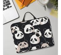 14in Laptop Sleeve Bag, Lightweight Waterproof Laptop Bag Shockproof Soft Carrying Case Cute Panda Tablet Travel Cover with Handle for 13-14 Inch Notebook