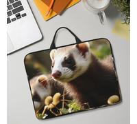 14in Laptop Sleeve Bag, Lightweight Waterproof Laptop Bag Shockproof Soft Carrying Case Foraging Ferret Tablet Travel Cover with Handle for 13-14 Inch Notebook