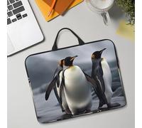 14in Laptop Sleeve Bag, Lightweight Waterproof Laptop Bag Shockproof Soft Carrying Case Funny Penguins Tablet Travel Cover with Handle for 13-14 Inch Notebook