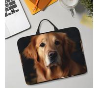 14in Laptop Sleeve Bag, Lightweight Waterproof Laptop Bag Shockproof Soft Carrying Case Golden Retriever Tablet Travel Cover with Handle for 13-14 Inch Notebook