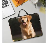 14in Laptop Sleeve Bag, Lightweight Waterproof Laptop Bag Shockproof Soft Carrying Case Golden Retriever Dog Tablet Travel Cover with Handle for 13-14 Inch Notebook