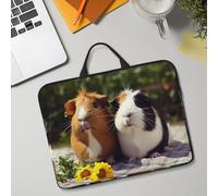 14in Laptop Sleeve Bag, Lightweight Waterproof Laptop Bag Shockproof Soft Carrying Case Guinea Pigs Funny Tablet Travel Cover with Handle for 13-14 Inch Notebook