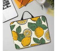 14in Laptop Sleeve Bag, Lightweight Waterproof Laptop Bag Shockproof Soft Carrying Case Lemon Fruit Pattern Tablet Travel Cover with Handle for 13-14 Inch Notebook