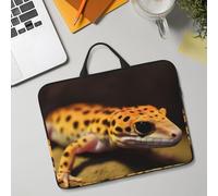 14in Laptop Sleeve Bag, Lightweight Waterproof Laptop Bag Shockproof Soft Carrying Case Leopard Little Gecko Tablet Travel Cover with Handle for 13-14 Inch Notebook