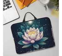 14in Laptop Sleeve Bag, Lightweight Waterproof Laptop Bag Shockproof Soft Carrying Case Magic Lotus Floral Tablet Travel Cover with Handle for 13-14 Inch Notebook