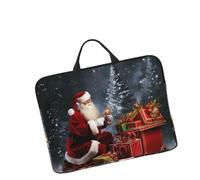 14in Laptop Sleeve Bag, Lightweight Waterproof Laptop Bag Shockproof Soft Carrying Case Merry Christmas Santa's Gift Tablet Travel Cover with Handle for 13-14 Inch Notebook