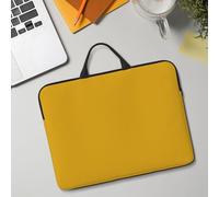 14in Laptop Sleeve Bag, Lightweight Waterproof Laptop Bag Shockproof Soft Carrying Case Mustard Yellow Tablet Travel Cover with Handle for 13-14 Inch Notebook