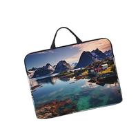 14in Laptop Sleeve Bag, Lightweight Waterproof Laptop Bag Shockproof Soft Carrying Case Norway Islands Tablet Travel Cover with Handle for 13-14 Inch Notebook