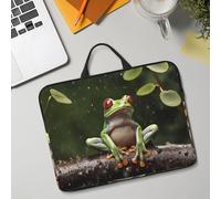 14in Laptop Sleeve Bag, Lightweight Waterproof Laptop Bag Shockproof Soft Carrying Case Peace Tree Frog Tablet Travel Cover with Handle for 13-14 Inch Notebook