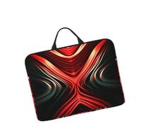 14in Laptop Sleeve Bag, Lightweight Waterproof Laptop Bag Shockproof Soft Carrying Case Red Line Tablet Travel Cover with Handle for 13-14 Inch Notebook