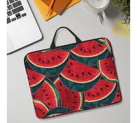 14in Laptop Sleeve Bag, Lightweight Waterproof Laptop Bag Shockproof Soft Carrying Case Red Watermelon Tablet Travel Cover with Handle for 13-14 Inch Notebook