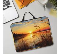 14in Laptop Sleeve Bag, Lightweight Waterproof Laptop Bag Shockproof Soft Carrying Case Reeds by The River Tablet Travel Cover with Handle for 13-14 Inch Notebook