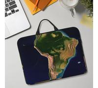 14in Laptop Sleeve Bag, Lightweight Waterproof Laptop Bag Shockproof Soft Carrying Case South America Satellite Image Tablet Travel Cover with Handle for 13-14 Inch Notebook