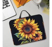 14in Laptop Sleeve Bag, Lightweight Waterproof Laptop Bag Shockproof Soft Carrying Case Summer Sunflower Tablet Travel Cover with Handle for 13-14 Inch Notebook