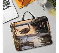 14in Laptop Sleeve Bag, Lightweight Waterproof Laptop Bag Shockproof Soft Carrying Case Wild Goose by The Bridge Tablet Travel Cover with Handle for 13-14 Inch Notebook