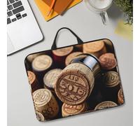 14in Laptop Sleeve Bag, Lightweight Waterproof Laptop Bag Shockproof Soft Carrying Case Wine Bottle Stopper with Vintage Tablet Travel Cover with Handle for 13-14 Inch Notebook
