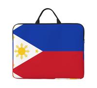 14in Laptop Sleeve Bag, Philippine Flag Print Shockproof Notebook Case, Briefcase Carrying Tablet Cover Accessory