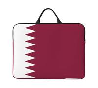 14in Laptop Sleeve Bag, Qatar Flag Print Shockproof Notebook Case, Briefcase Carrying Tablet Cover Accessory