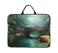 14in Little Bridge in the East Print Laptop Case Sleeve Bag, Portable Briefcase for Business Travel, Commuting, and Tourism