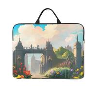 14in Outside the Castle Gate Print Laptop Case Sleeve Bag, Portable Briefcase for Business Travel, Commuting, and Tourism
