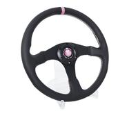 14in Racing Steering Wheel | Pink Heart Emblem Flat Bottom