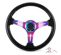 14in Racing Steering Wheel, Sport Steering Wheel Universal Steering Wheel Ergonomics Replacement for Most Vehicles Racing Cars