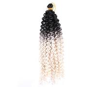 14Inch 100g Water Curl Wave Hair Afro Curls Kinky Twist African Curls Bulk Crochet Braid Synthetic Braiding Hair Extensions(1B White)