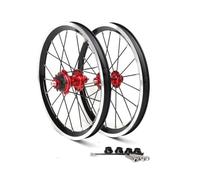 14inch 412 Folding Bike Wheelset Single Speed 9T Sprocket V-Brake Double Wall Aluminium Alloy Bike Rims 74/85mm Bolt On Hub BMX Front Rear Wheels