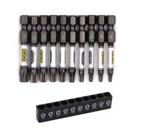 14inch Screwdriver Bit Set The Cross Hexagonal 11pcs 11 Pieces Metal Wood 14Inch Screwdriver Suitable for Storage for T25,PH1,PH 2 (Plum bossom)