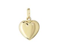 14K 585 Yellow gold Heart Pendant Chains High Polished 10.5x10mm Womens Girls
