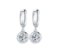 14K Gold 0.5/1ct Diamond D-Color VVS1 Round Drop Earrings for Women Gifts for Girlfriend, White Gold, Diamond