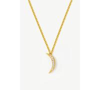 14k Gold Dainty Crescent Moon Necklace MUCHV Gold One Size