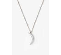 14k Gold Dainty Crescent Moon Necklace MUCHV Silver One Size