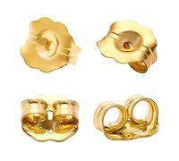 14k Gold Filled Earring Backs for Studs 5.8x5.0mm, 2 Pairs Big Golden Butterfly Earring Backings Replacements for Secure Locking, Hypoallergenic Safety Metal Earing Stoppers