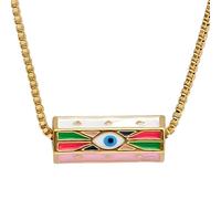14K Gold Filled for Women Men Colorful Evil Eye Pendant Delicate Chain Eyeball Necklace