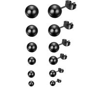 14K Gold Filled Polished Small Ball Stud Earrings Set for Women Girls 20G Hypoallergenic Earrings for Sensitive Ear, Pack of 6 Pairs, Metal, n