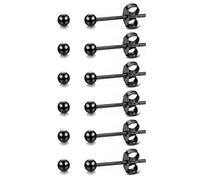 14K Gold Filled Polished Small CZ Pearl Ball Stud Earrings Set for Women Men 20G Surgical Steel Hypoallergenic Piercing Studs for Sensitive Ear, Pack of 6 Pairs, 2mm 3mm 4mm 5mm 6mm 7mm, Metal, Cubic