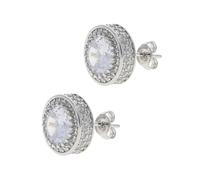 14K Gold Hip-Hop Earrings - Fully Studded Moissanite Studs for Men. A Bold Gift for the Man Who Loves to Shine,Father's Day Gift