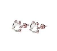 14K Gold Hip-Hop Style Earrings, Claw-Set Moissanite Stud Earrings, Ideal for Those Who Admire Unique & Chic Accessories