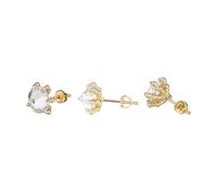14K Gold Hip-Hop Style Earrings, Claw-Set Moissanite Stud Earrings, Ideal for Those Who Admire Unique & Chic Accessories